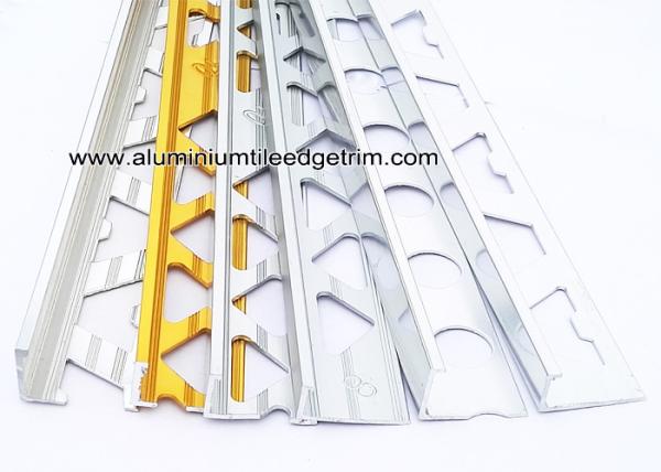 Pre Polished Bright Chrome L Angle Aluminium Tile Edge Trim 6mm / 8mm / 10mm  / 12mm