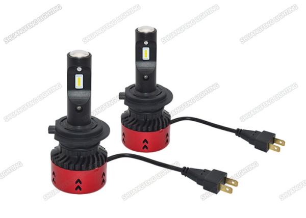 H7 V6 Automotive LED Headlights High Low Beam With Turbo Fan LED Bulb