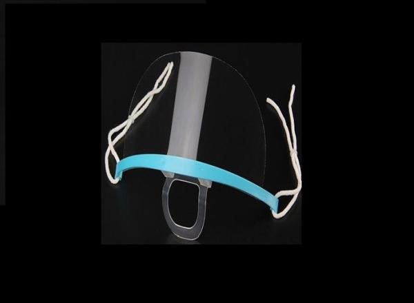 Anti Fog Blue Holder Transparent Plastic Face Mask For Food Service