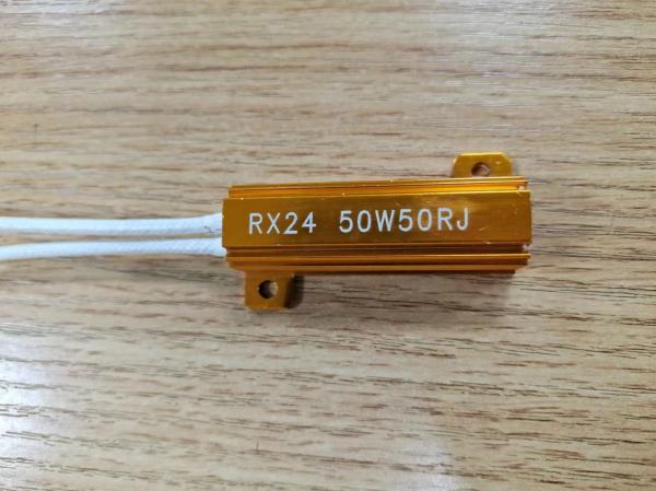 RX24 50W 50RJ Résistants en aluminium doré avec câblage 50 Ohm Résistants en aluminium