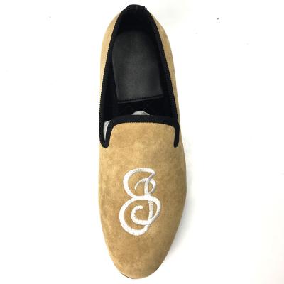 Custom Mens Velvet Loafers Slip On Mens Velvet Dress Slippers For Athletic / Office