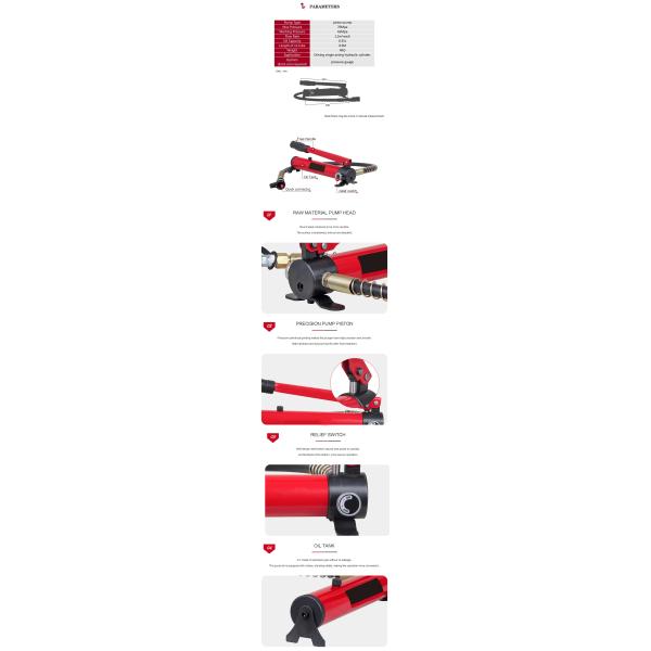 Масляные насосы высокого давления 700 бар Ручные гидравлические насосы для промышленных машин