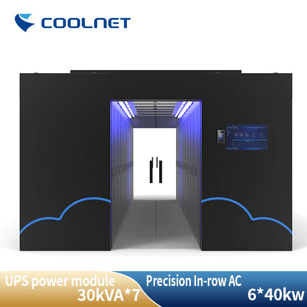 3KW Per Rack Modular Data Center with Precision In Row Air Conditioning and Modular UPS