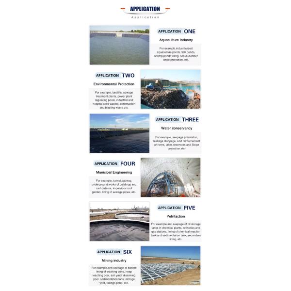 Liner de barrage de géomembrane en HDPE à haute densité ASTM Anti-UV Anti-filtration