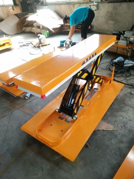 Powered Hydraulic Scissor Lift Table,Small Stationary Hydraulic Lift Table For Warehouse Loading