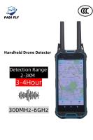 Detector de drones portátil de 2-3 km 300-6000MHz de frecuencias completas con pantallas grandes Posicionamiento de drones