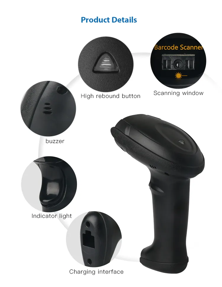 DS5900-1D USB Barcode Scanner 300 Scans/Sec CCD 1D Reader