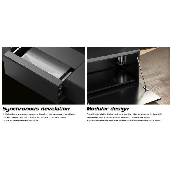 Motorized Laser TV Cabinet for short throw laser projector