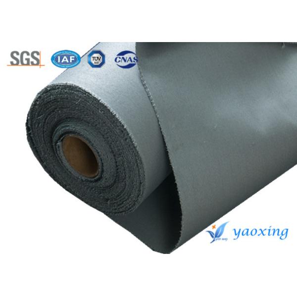 Tissu enduit de silicone de fibre de verre de Gray Twill 0.4MM