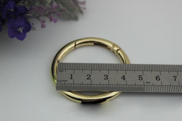 Metal hardware 38MM hanging brush anti brass spring ring o ring for handbag