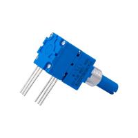 Painel montado Potenciômetro rotativo horizontal Dual Gang 100K Valor de resistência para áudio