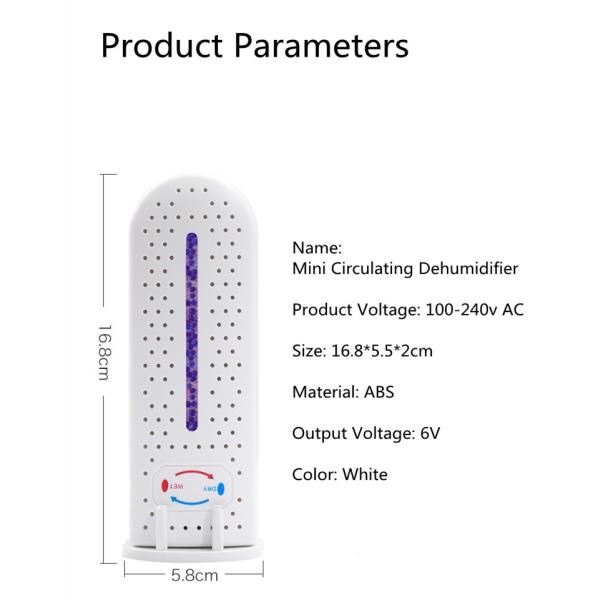 Small Circulating Wardrobe Portable Dehumidifier Rod Air Purifier Dehumidifier for Home Office
