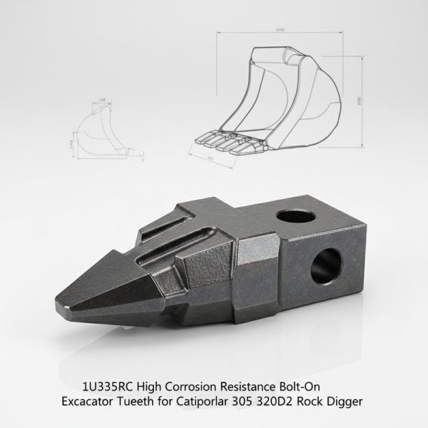 1U3352RC High Corrosion Resistance Bolt-On Excavator Bucket Teeth for rocket tootherpillar 305 320D2 Rock Digger