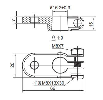 Negative Forging Car Battery Cable Connectors , Car Battery Cable Ends