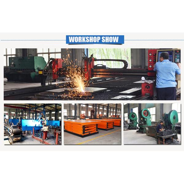 CE 5.5kw Power Electric Stationary Hydraulic Scissor Lift For Warehouse Cargo Loading
