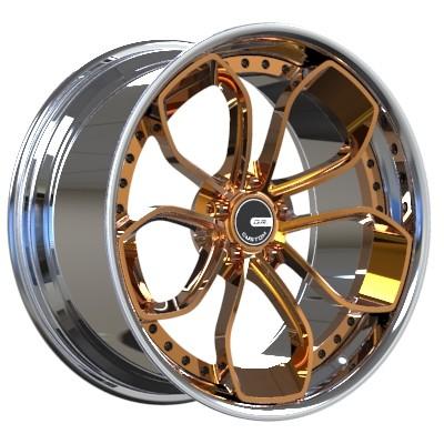 ATRAVÉS do centro de bronze forjado de duas partes ET25 5x120 das rodas 20 polegadas