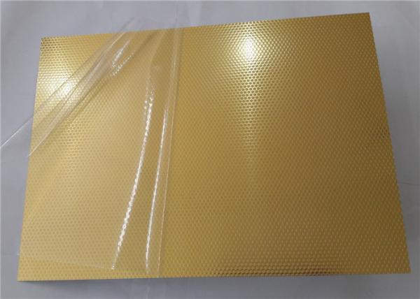 Gold Mirror Embossed Aluminum Sheet , Embossed Aluminum Panels Construction Usage