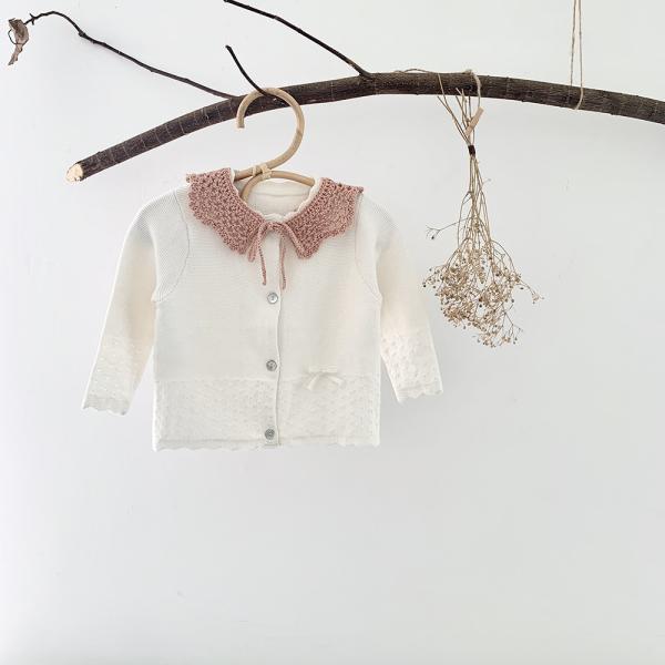 Y-F Wholesale Eco-Friendly Kids Fashion Handmade Crochet Floral Embroidery 100% Cotton Lace Collar with Hollow Neckline