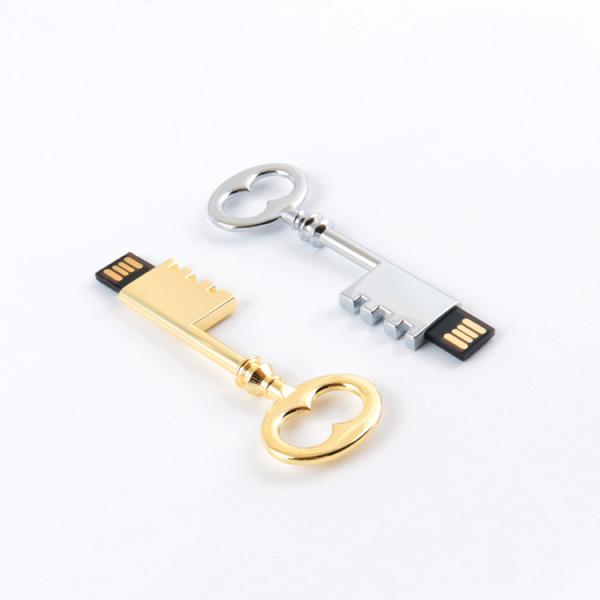 Привод ключа металла 128GB внезапный соответствует USB серебра и золота США стандартный сияющий ретро