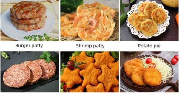 100kg/H Electric Patty Forming Machine For Chicken Beef Fish And Vegetarian Patty Production