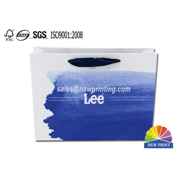 Upscaled 200g Coated Custom Paper Shopping Bags For Clothes Apparel