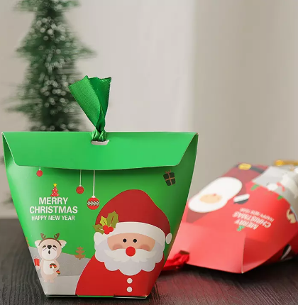 печатание Санта Клауса коробки конфеты подарка рождества 6*6*10cm бумажное