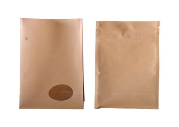 Food Packing Kraft Stand Up Zipper Pouch Bags Reusable Custom Printed