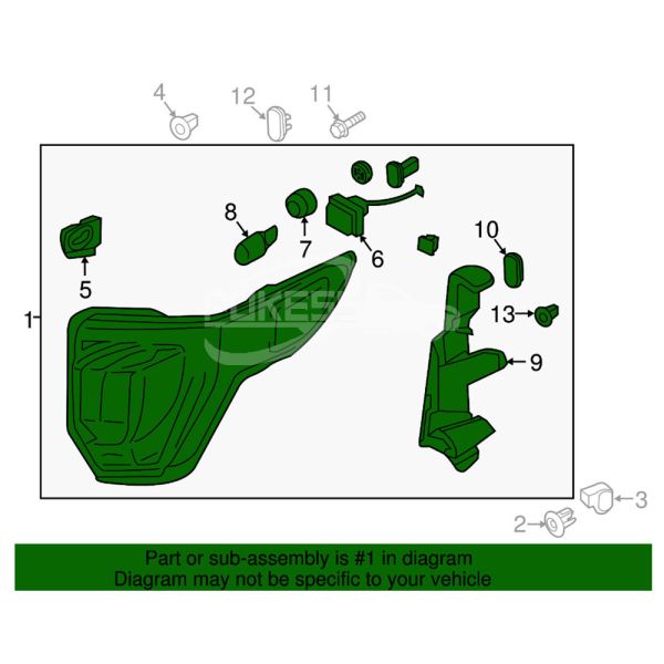 LED Tail Light FB5Z13404B 11-6855-B6-8B FB5Z13404B 11-6855-A0 Rear Outer Right Tail Light for Ford Explorer 15-18 Tail Lamp