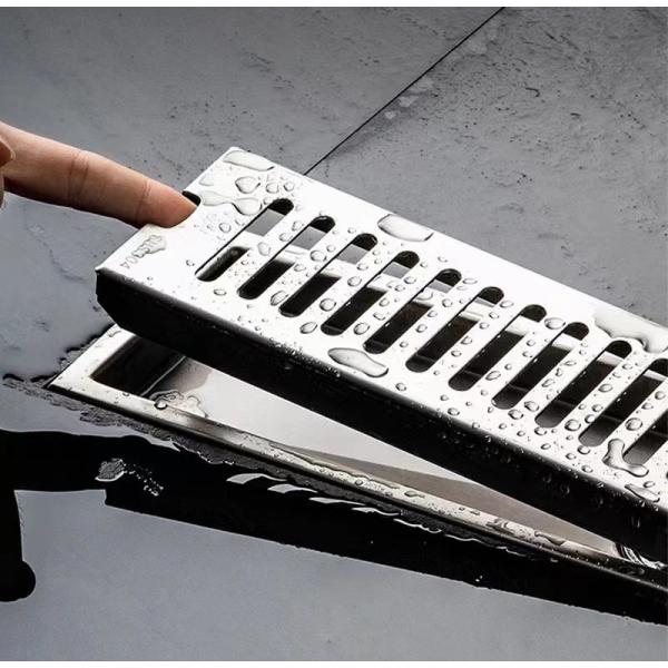 Linear Rectangular Shower Floor Drain With Brush Polishing Finish ODM