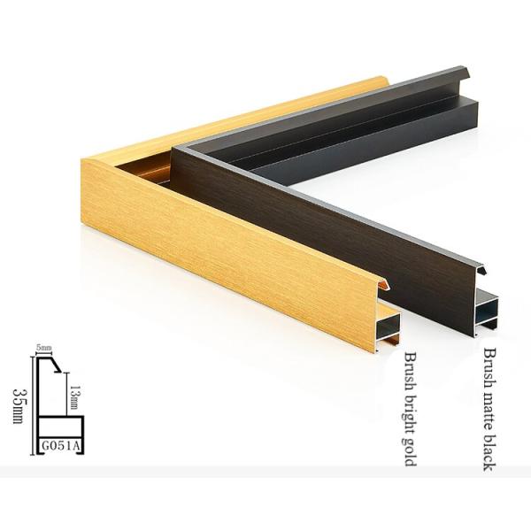 Modern Decorative Aluminum Picture Frame Moulding with Bright Gold Finish