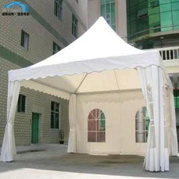 Outdoor Pagoda Canopy Tent with Polyester Fabric Sidewalls 10ft by 10ft
