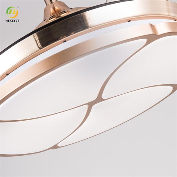 Лезвия 36W света 4 потолочного вентилятора золота металла СИД акриловые 42 дюйма