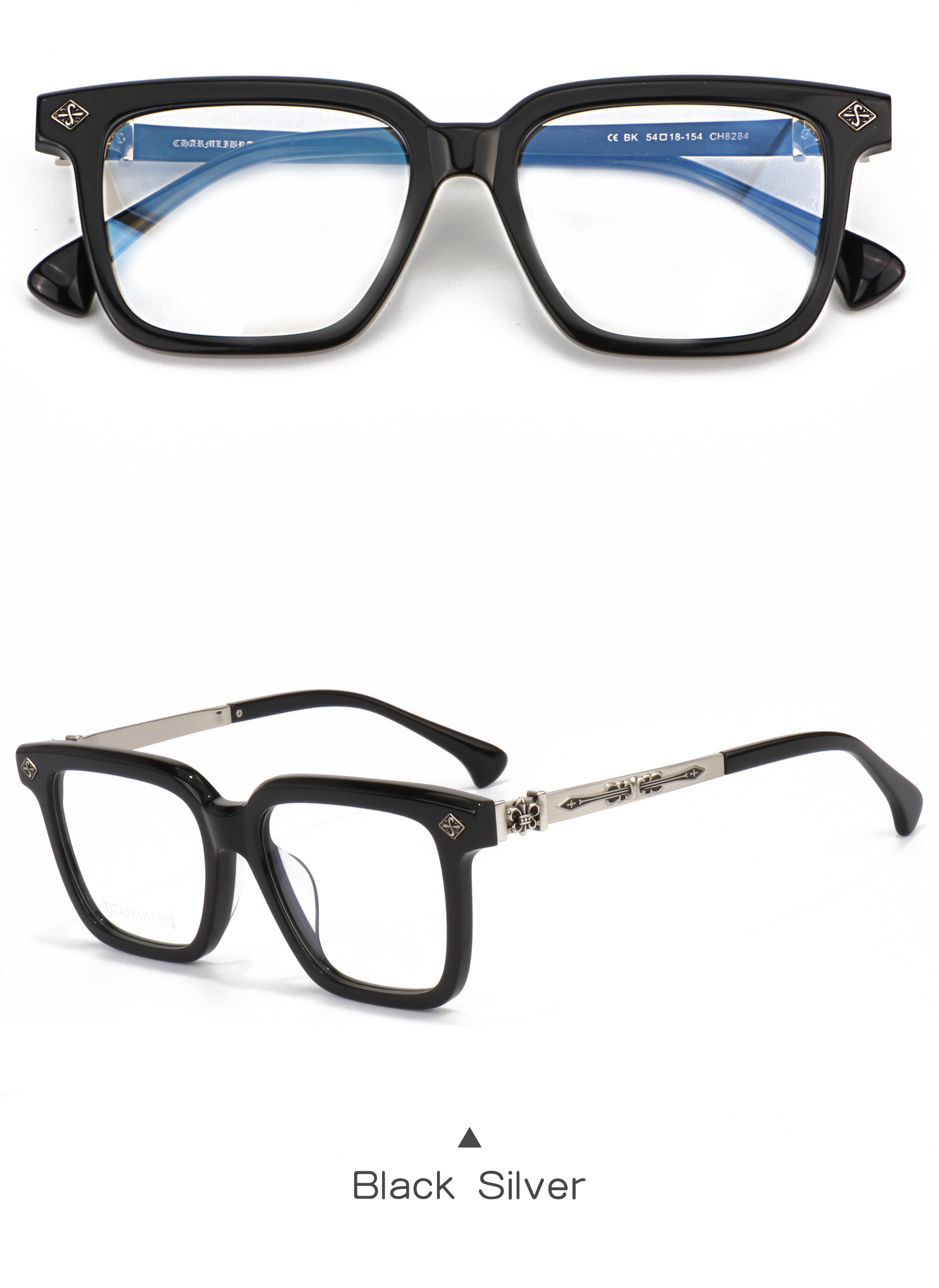 Y2k China Classic Style Spec Retro Transparent Grey Brown Optical Prescription Multifocal Luxury Brand Designer Glasses Frames