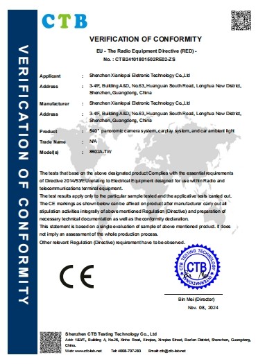 Shenzhen Xianglepai Electronic Technology Co., Ltd. Сертификации