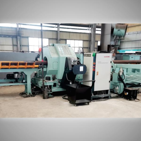 Фланц прямой трубы из углеродистой стали с четырьмя головами сварочная станция PF4H-24M