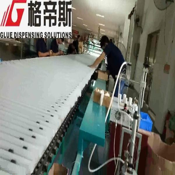 T8 Glass Tube Automatic Assembly Machine 1000pcs/h - 1200pcs/h Glue Dispensing System