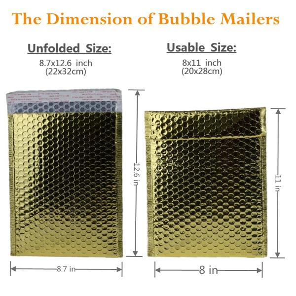 Aluminum Poly Bubble Mailers Padded Mailers For Shipping Business