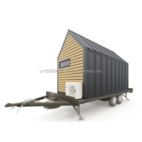 Modern Design Prefab House Wall 75mm Wave Sandwich Panel 20ft Foldable Container House on Wheels