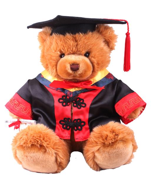 18 Inch Doctor Graduation Teddy Bear Stuffed Soft Plush Toys For Collection Celebration