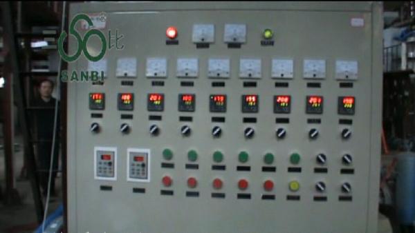 Stripe Plastic Blown Film Extrusion Machine Double Colors Packaging