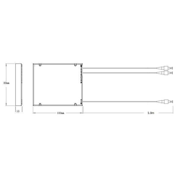 Splitter Plc оптического волокна одиночного режима 1x2 G65A71 LSZH FC APC