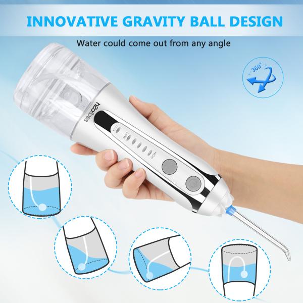 IPX7 Rechargeable Water Jet Teeth Cleaner 300ml Portable Electric Oral Irrigator