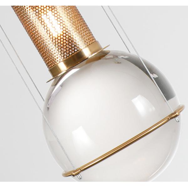 Lumière pendante moderne principale simple en verre du lustre 10cm de fer de boule claire de couleur