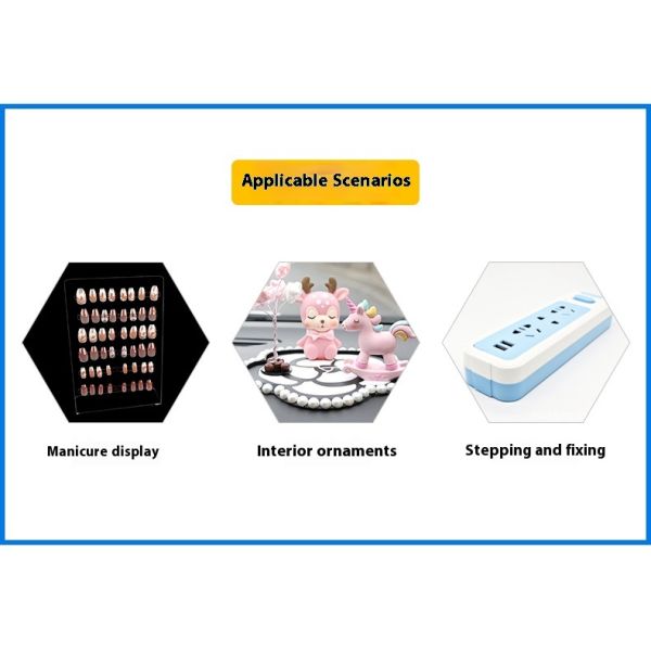 High Viscosity Red Crystal Nail Tape Cut-Free Adhesive Sticker with Double Sided Acrylic Wearable Manicure Display Tape