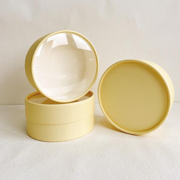 Premium Japanese Cheesecake Box Set Round Food Grade Packaging For Basque Hokkaido Cakes