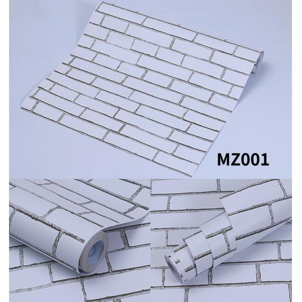 OEM 3D Gray Brick Wallpaper 4ft 2ft Width 3D Brick Wallpaper Self Adhesive