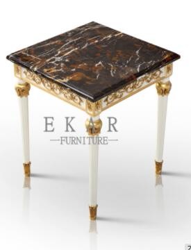 Home Furniture Antique Wooden Top or Marble Top Teapoy Corner End Tables