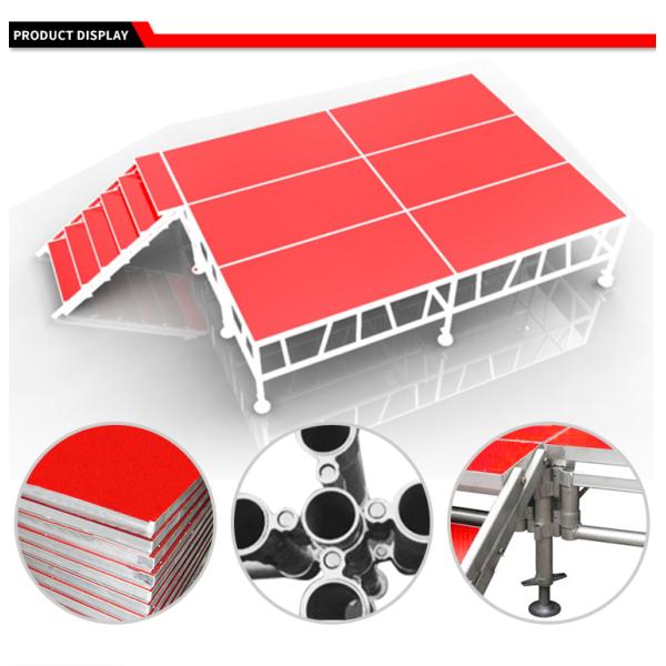 Anti Slip Catwalk Tempered Glass Stage Show Aluminum Frame Loading