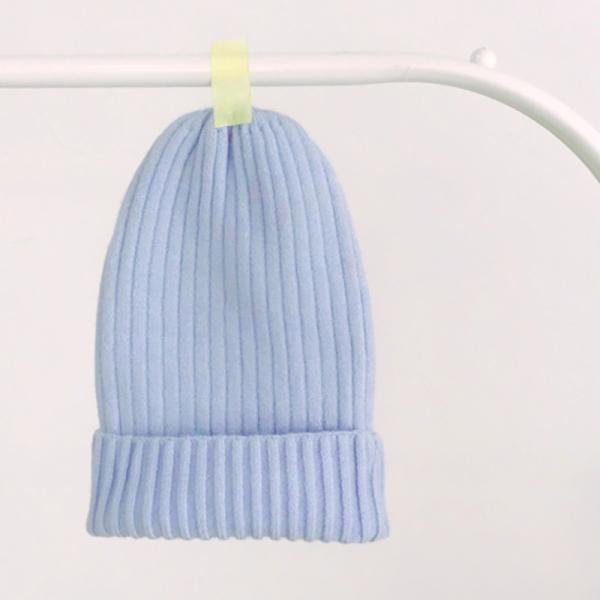 Autumn Winter Custom Logo Baby Beanie Hat Rib Fashion Fitted Knitting Baby Hat