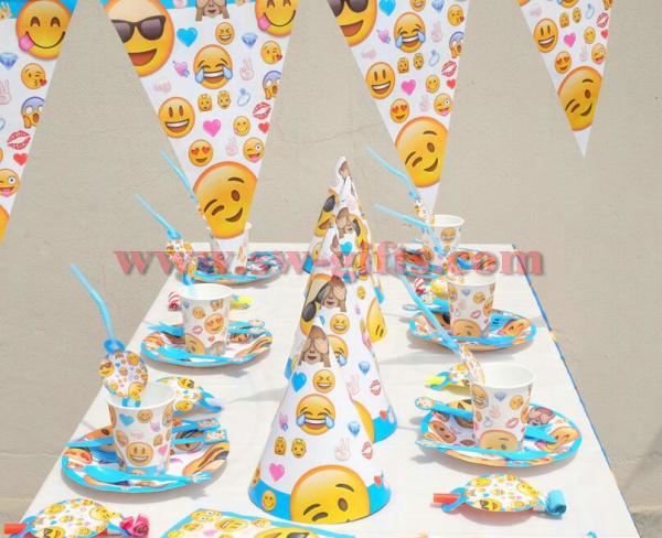 Emoji Smile Cry Kids Birthday Party Decoration Set Party Supplies Baby Birthday Party Pack event party supplies